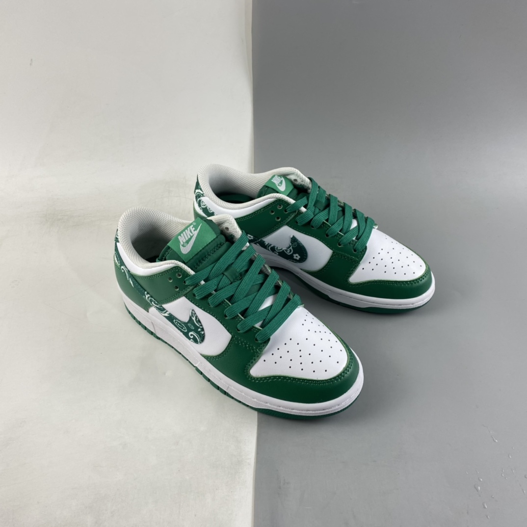 Nike-Dunk-Low- Green-Paisley-Green-White-For-Sale-6