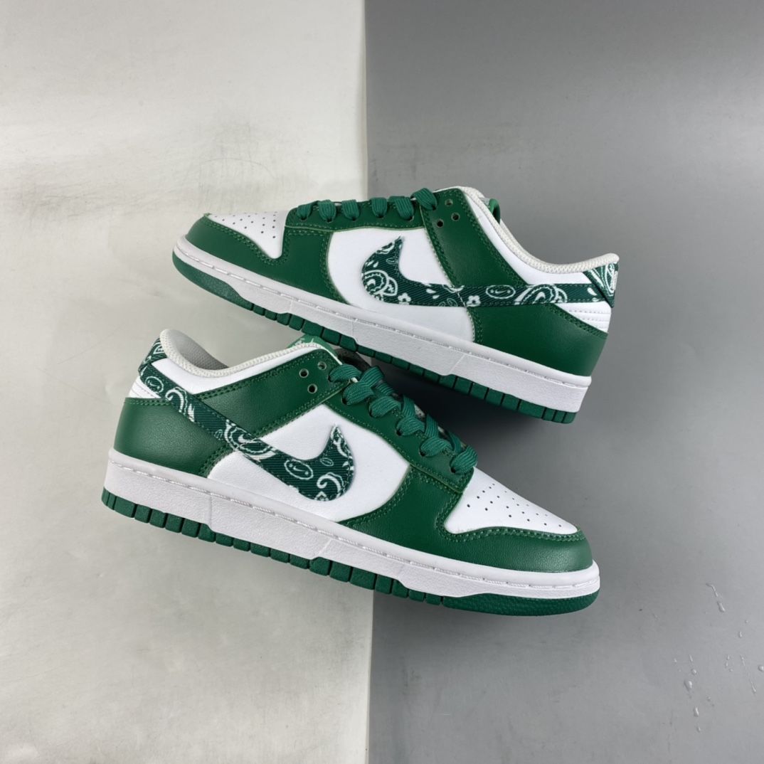 Nike-Dunk-Low- Green-Paisley-Green-White-For-Sale