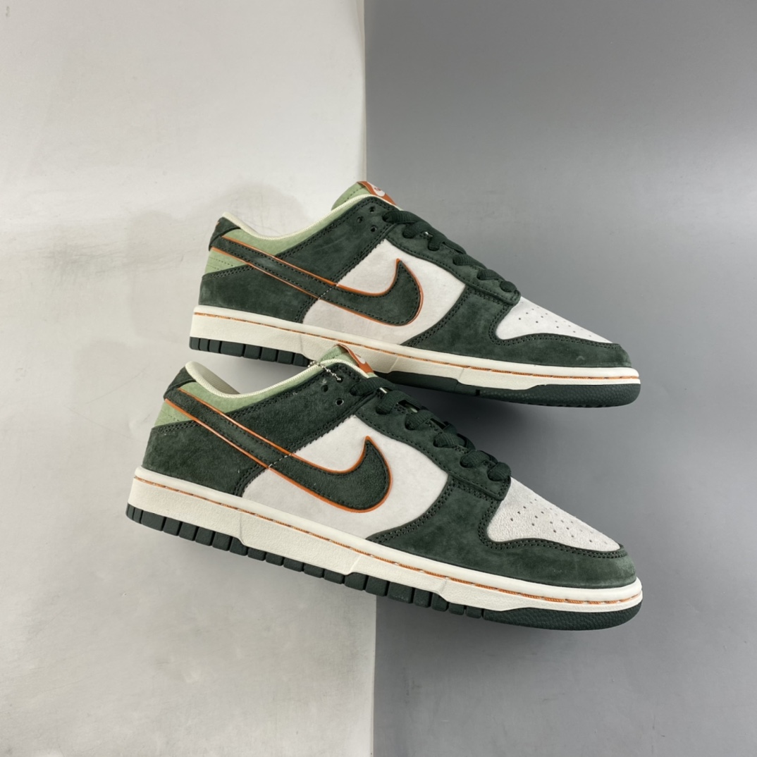 Nike-Dunk-Low-Grey-Suede-Green-For-Sale-1