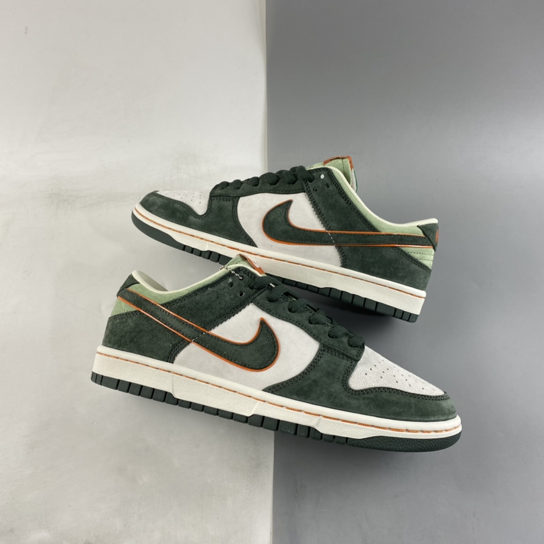 Nike-Dunk-Low-Grey-Suede-Green-For-Sale