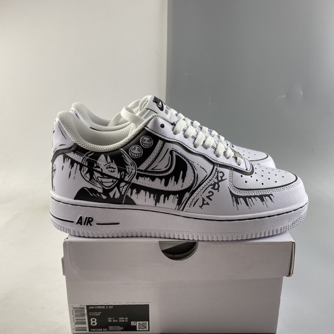 Custom-Nike-Air-Force-1-Low-One-Piece-White-Black-For-Sale-7