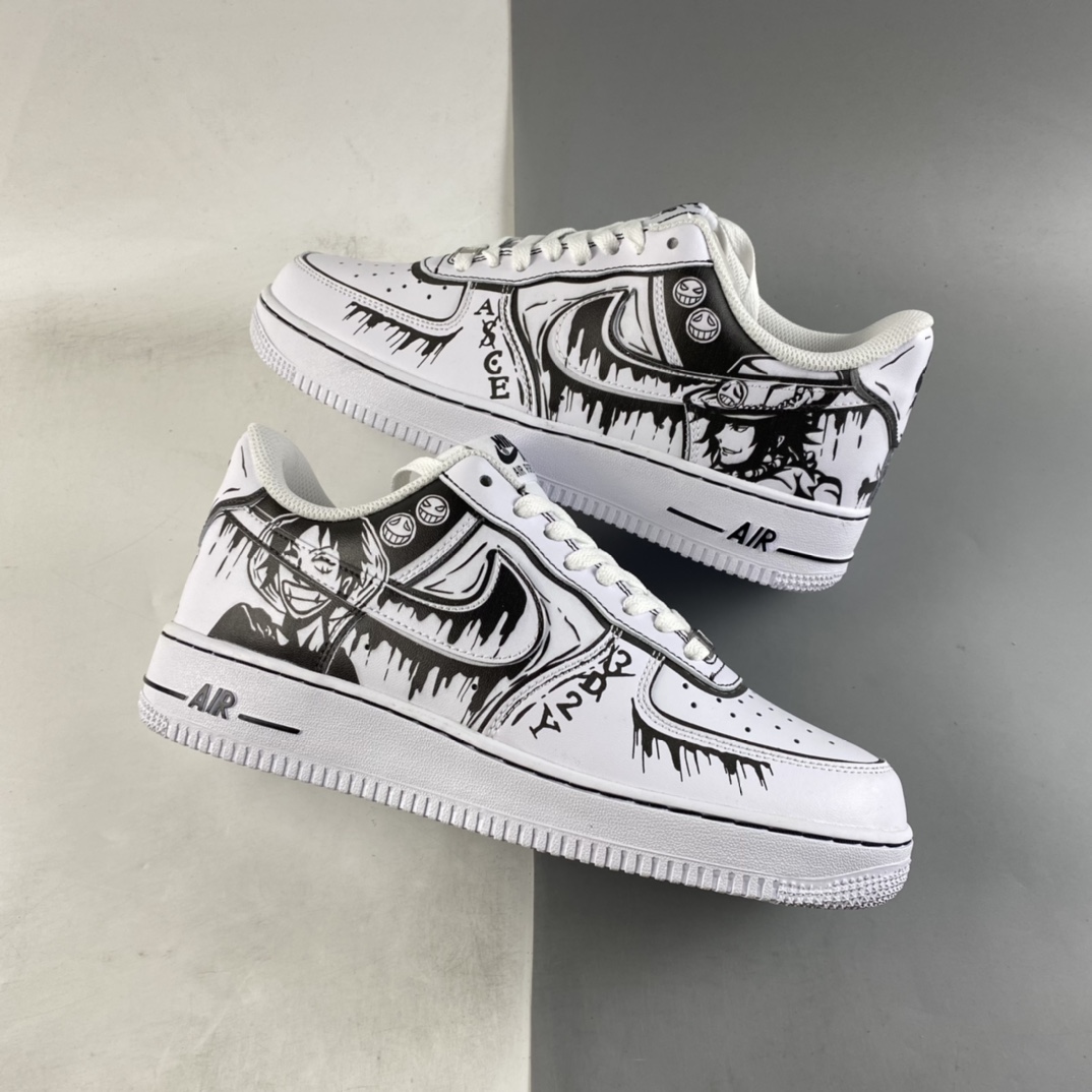 Custom-Nike-Air-Force-1-Low-One-Piece-White-Black-For-Sale