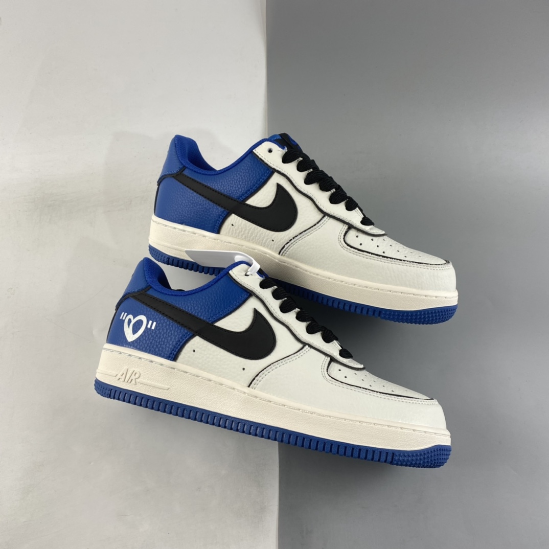 Custom-Nike-Air-Force-1-Low-Valentines-Day-White-Blue-Black-For-Sale-1