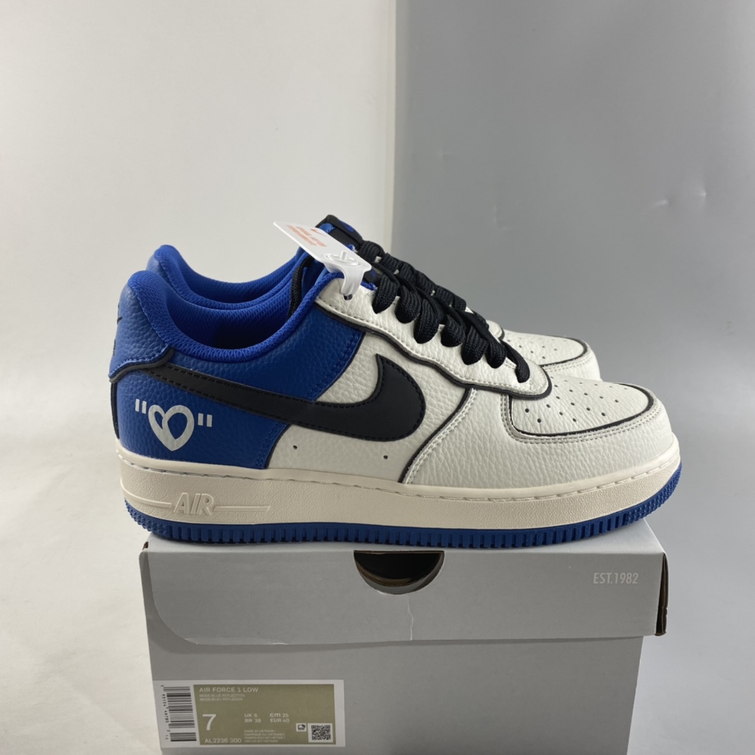 Custom-Nike-Air-Force-1-Low-Valentines-Day-White-Blue-Black-For-Sale-7