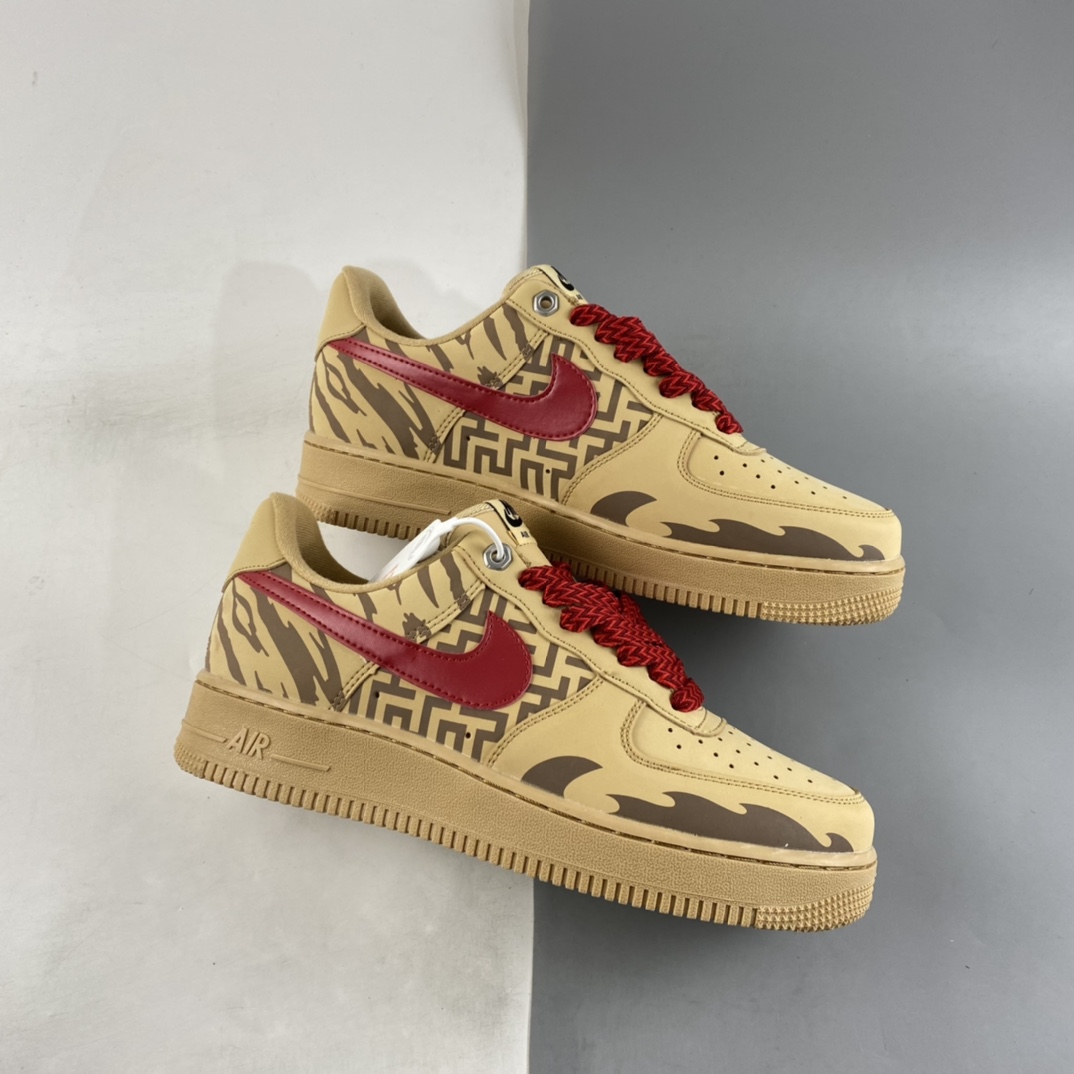 Custom-Nike-Air-Force-1-Low-Year-of-the-Tiger-Wheat-For-Sale-1