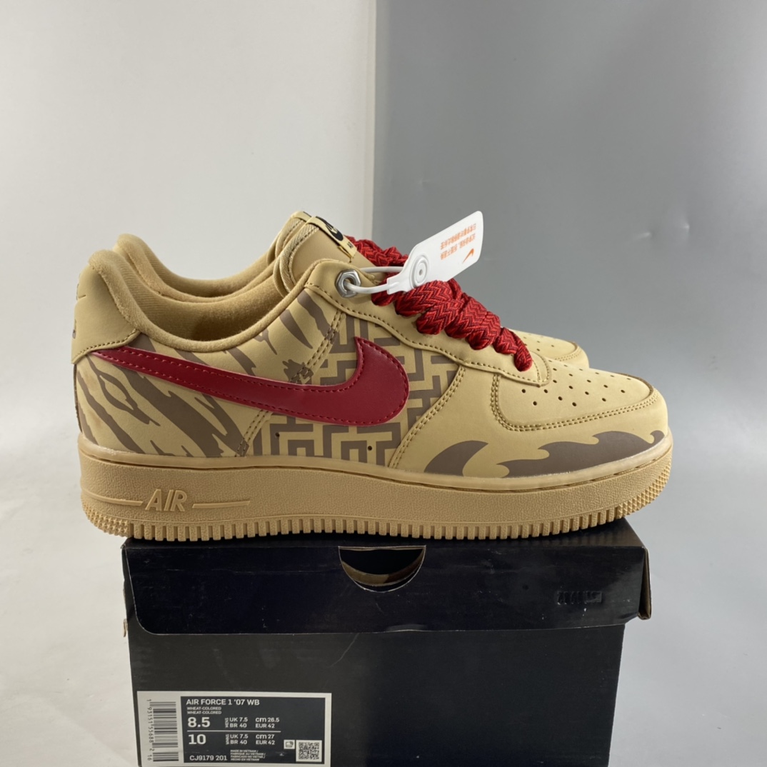Custom-Nike-Air-Force-1-Low-Year-of-the-Tiger-Wheat-For-Sale-7