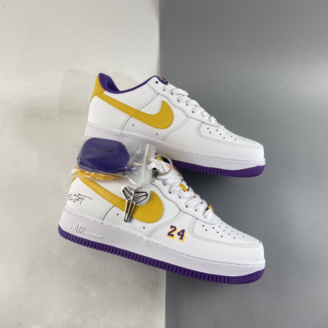 Nike-Air-Force-1-Low-Lakers-24-White-Puple-Yellow-For-Sale-1