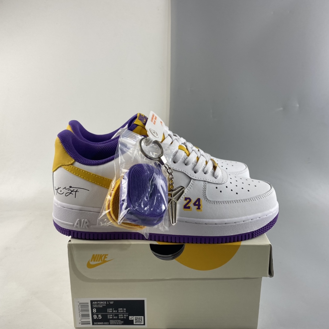 Nike-Air-Force-1-Low-Lakers-24-White-Puple-Yellow-For-Sale-7
