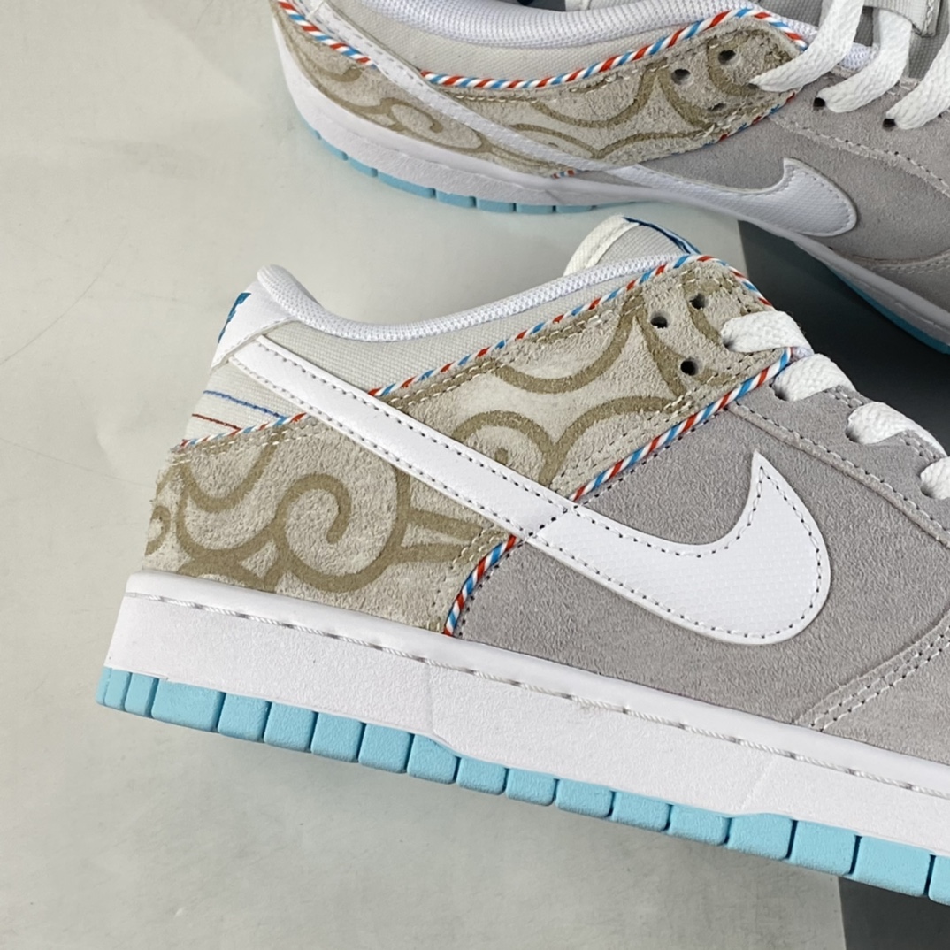 Nike-Dunk-Low-Barber-Shop-Grey-White-Red-Blue-For-Sale-2