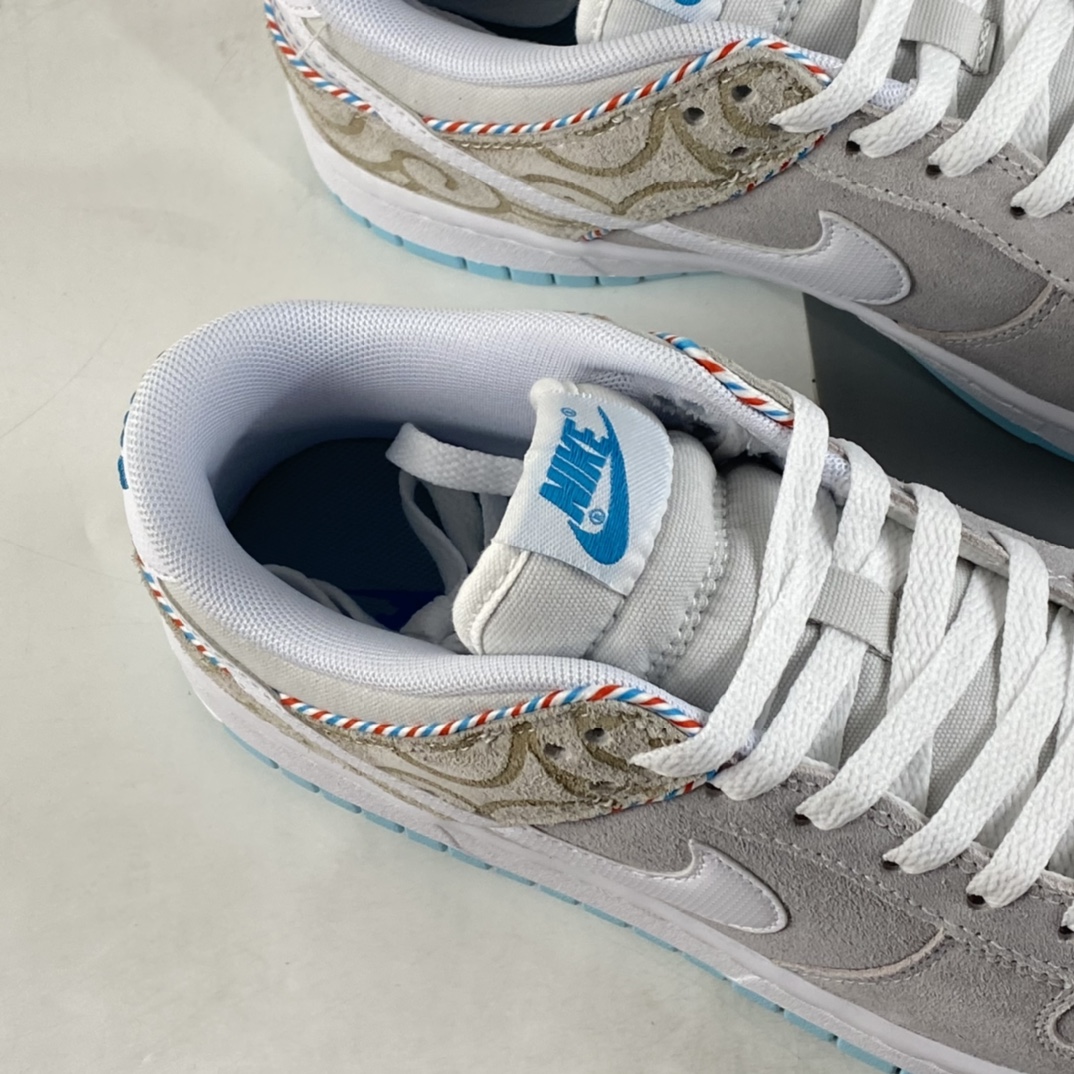 Nike-Dunk-Low-Barber-Shop-Grey-White-Red-Blue-For-Sale-3