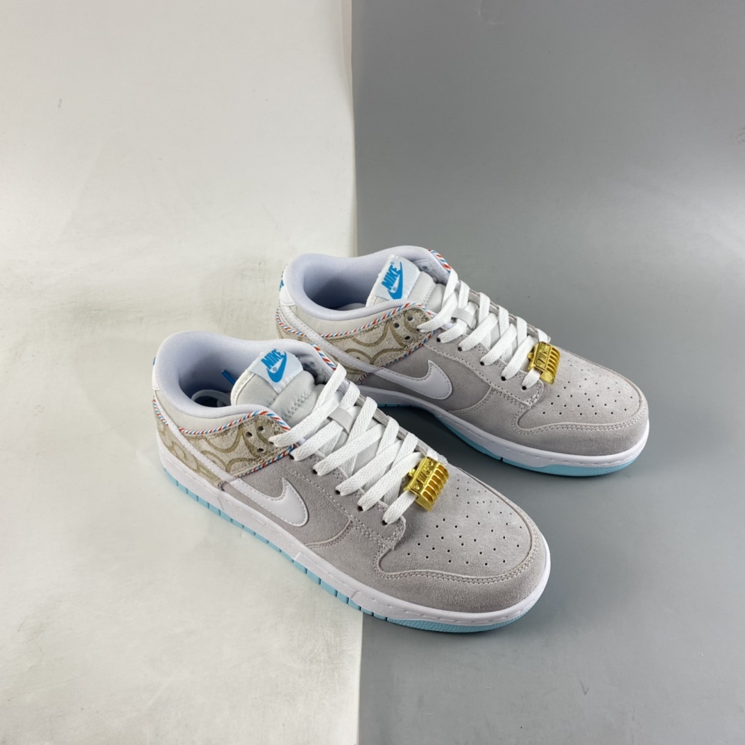 Nike-Dunk-Low-Barber-Shop-Grey-White-Red-Blue-For-Sale-6