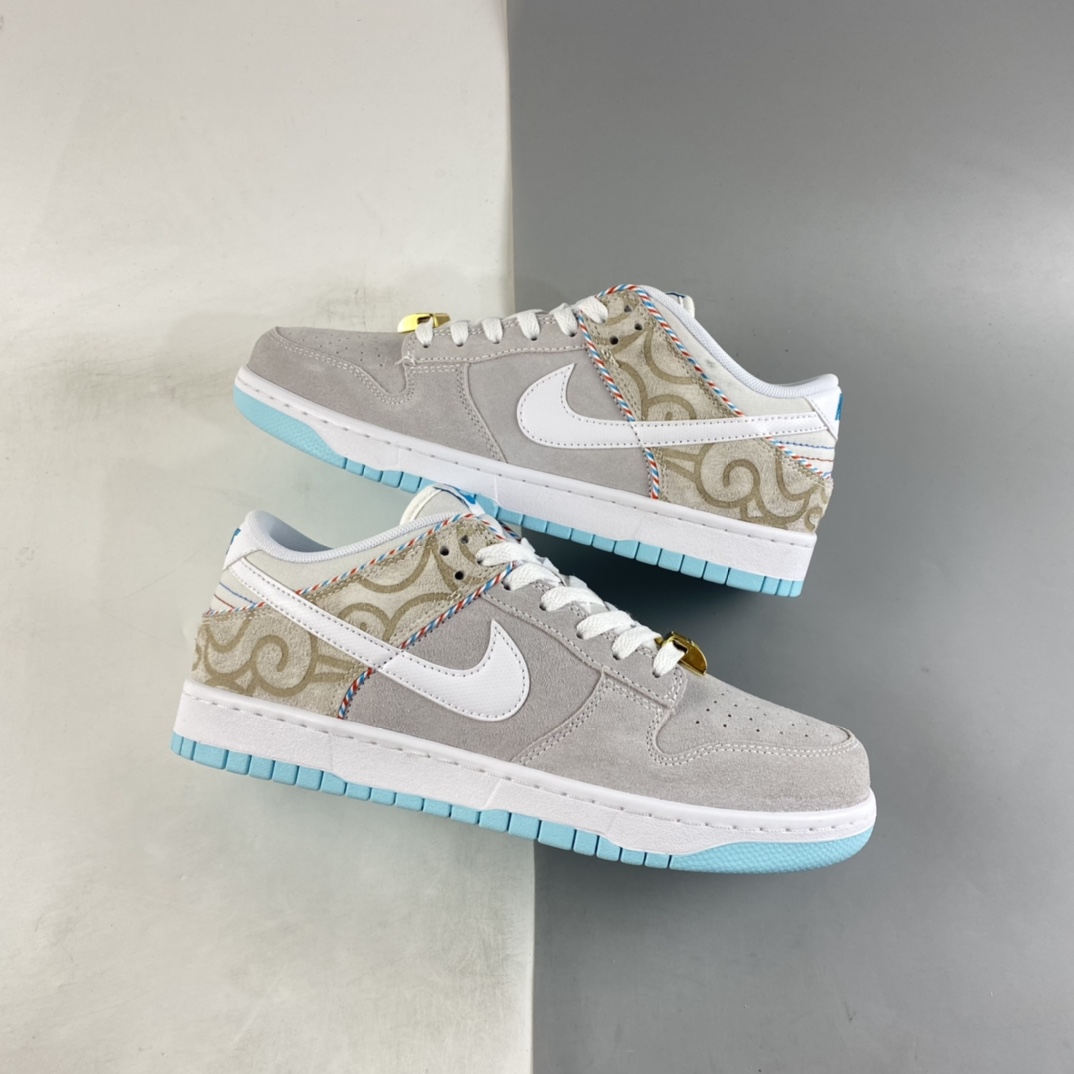Nike-Dunk-Low-Barber-Shop-Grey-White-Red-Blue-For-Sale