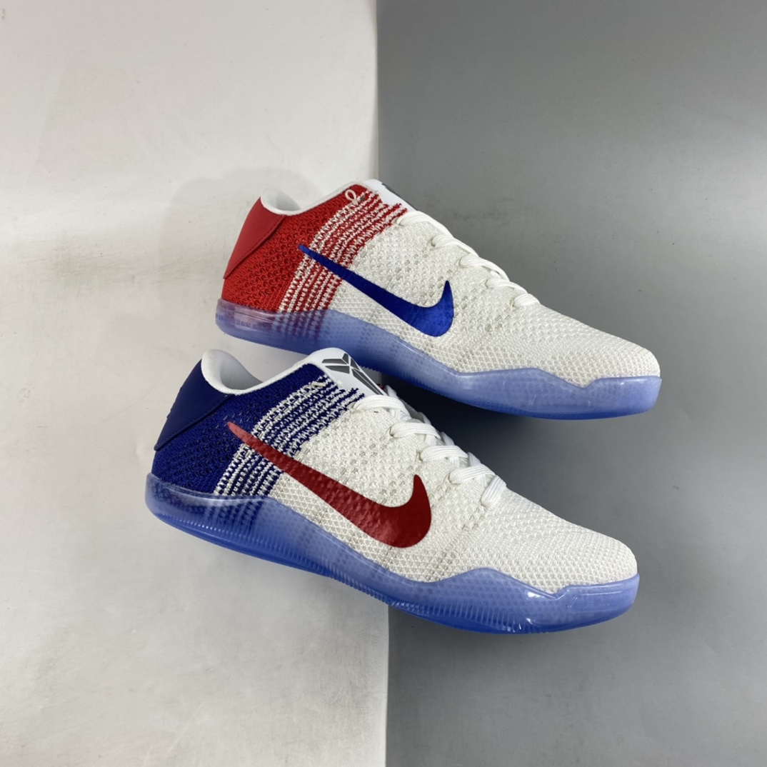 Nike-Kobe-11-Elite-Low-USA-White-University-Red-Deep-Royal-Blue-For-Sale-1