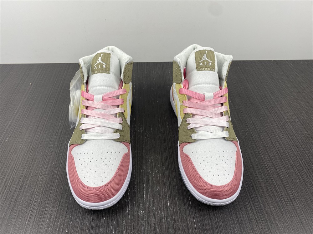 Air-Jordan-1-Mid-Recycled-Canvas-Pink-Tan-Yellow-For-Sale-10