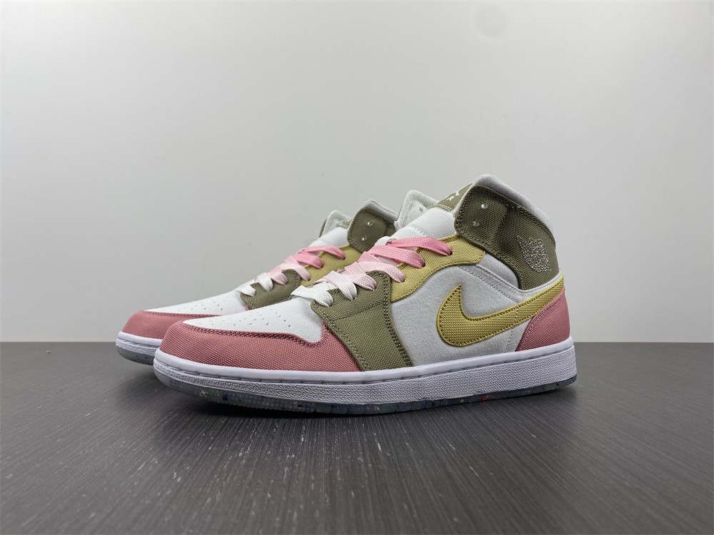 Air-Jordan-1-Mid-Recycled-Canvas-Pink-Tan-Yellow-For-Sale-2