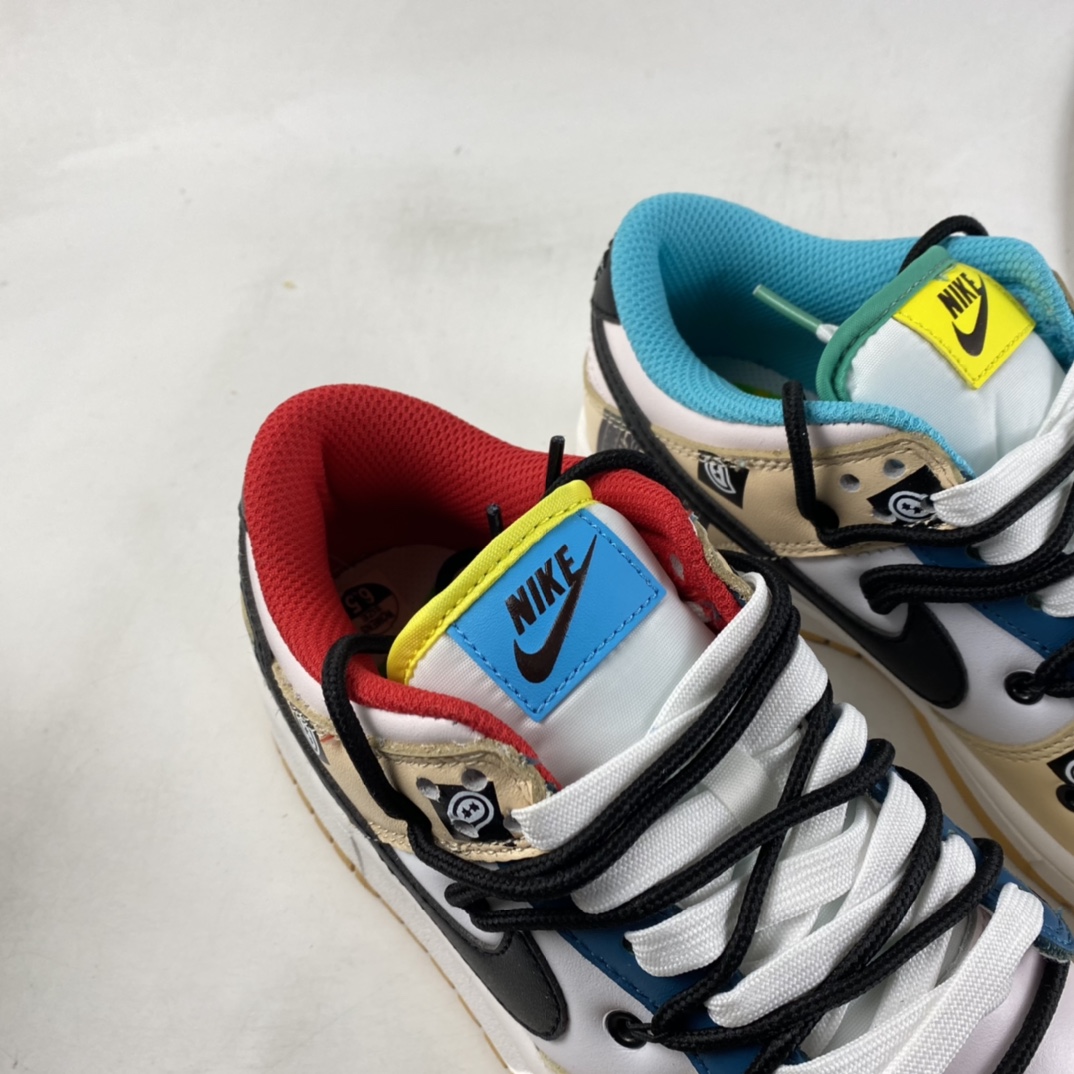 Custom-Nike-Dunk-Low-Retro-White-Beige-Black-3