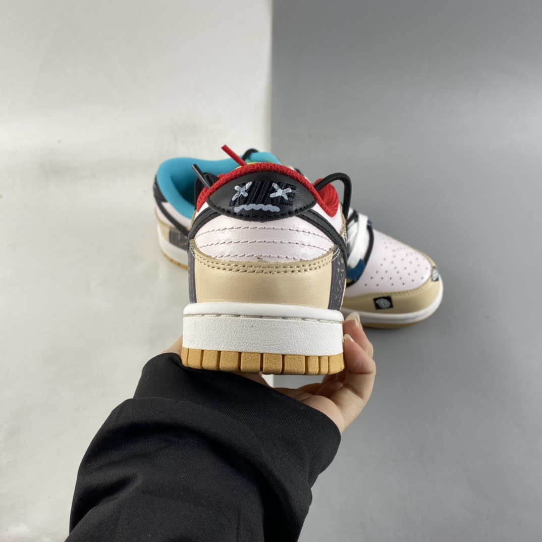 Custom-Nike-Dunk-Low-Retro-White-Beige-Black-4