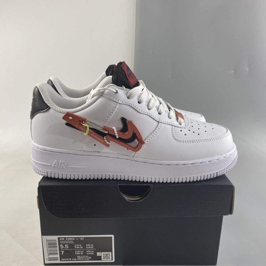 Nike-Air-Force-1-Low-Carabiner-Swoosh-White-Black-Red-For-Sale-7