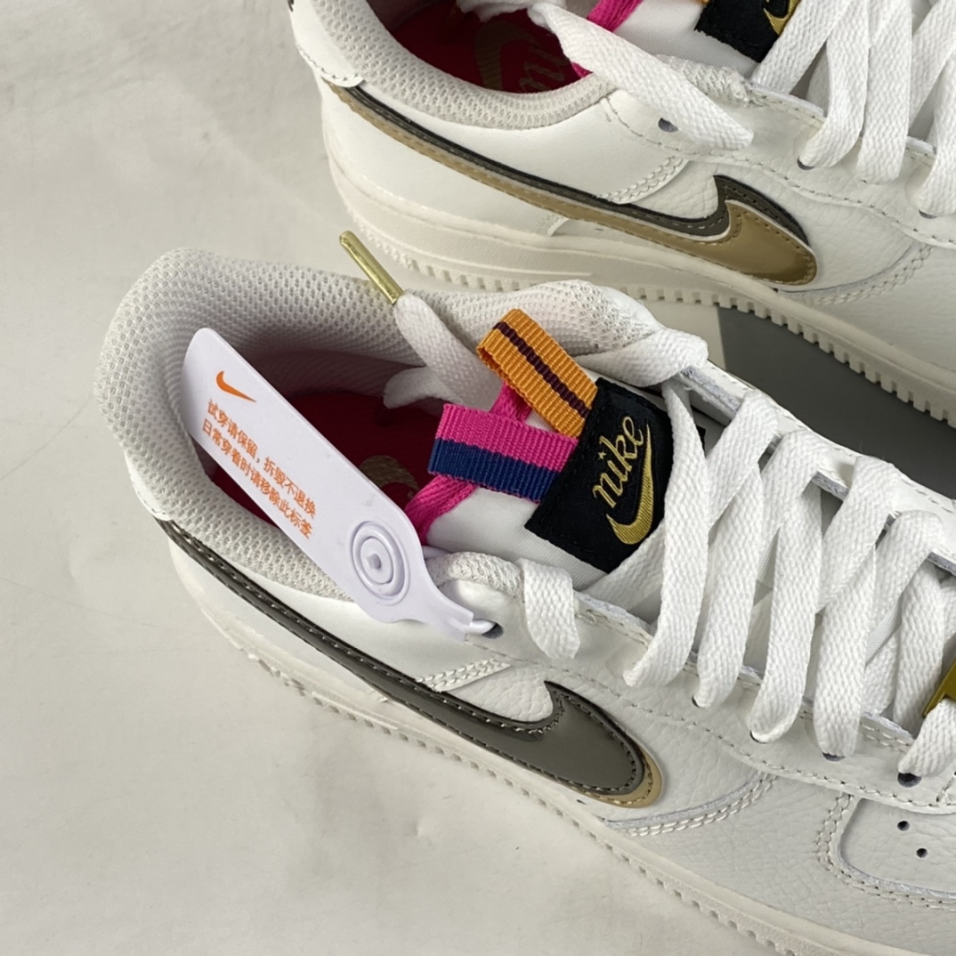 Nike-Air-Force-1-Low-Double-Swoosh-White-Gold-Silver-For-Sale-3