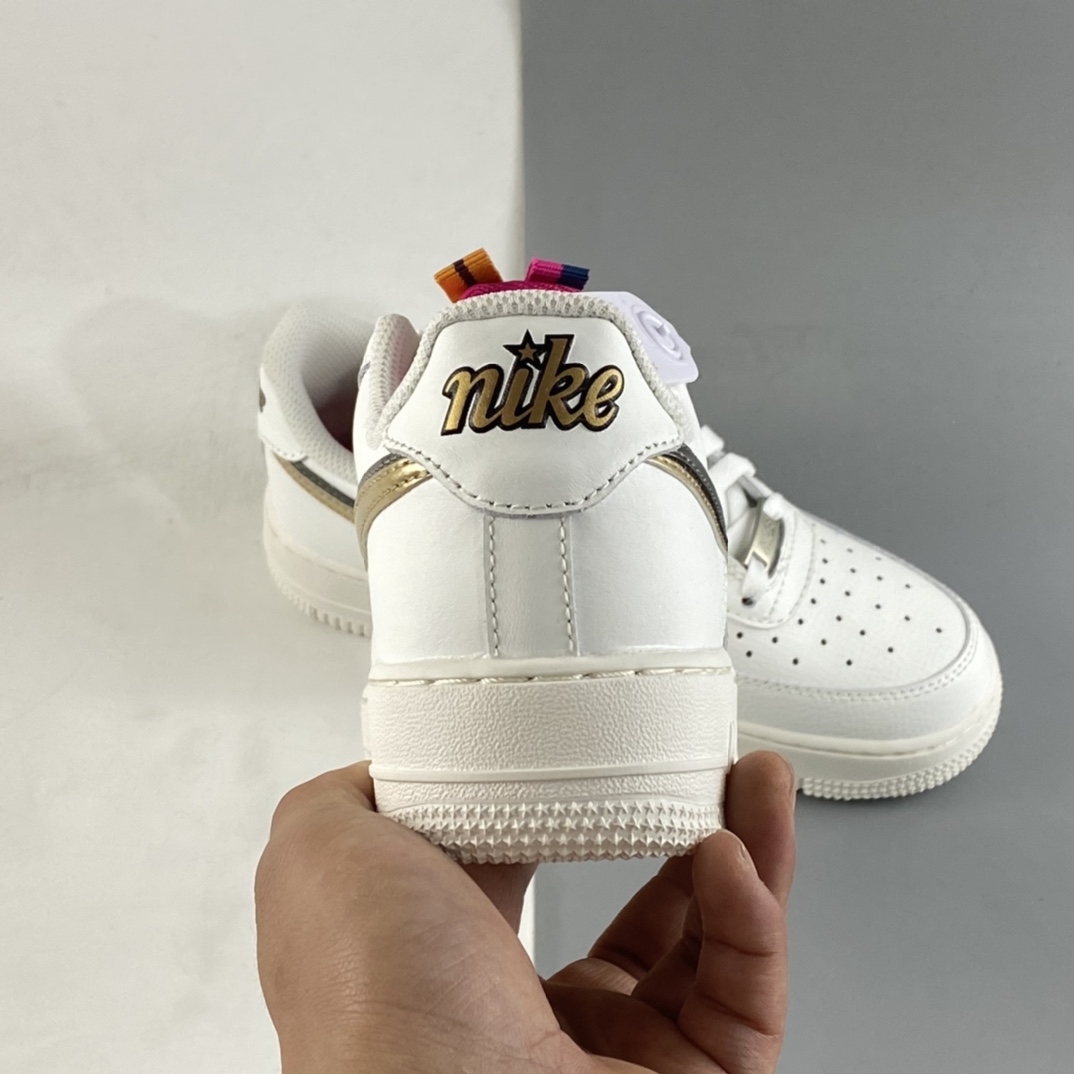 Nike-Air-Force-1-Low-Double-Swoosh-White-Gold-Silver-For-Sale-4