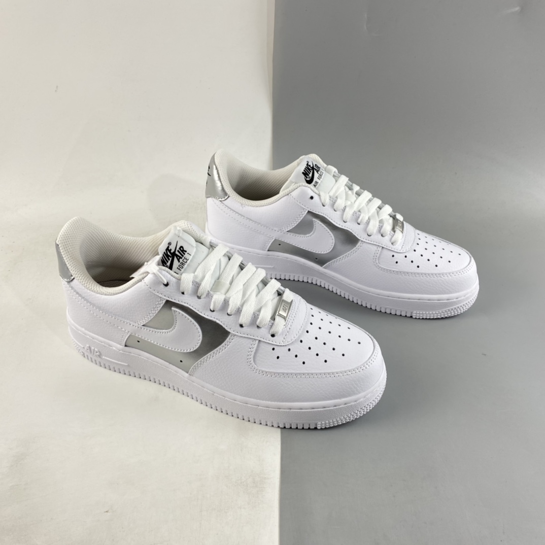 Nike-Air-Force-1-Low-White-and-Metallic-Silver-For-Sale-6