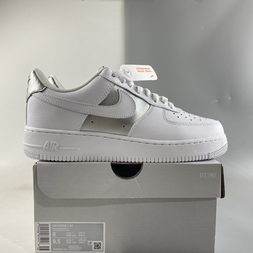 Nike-Air-Force-1-Low-White-and-Metallic-Silver-For-Sale-7