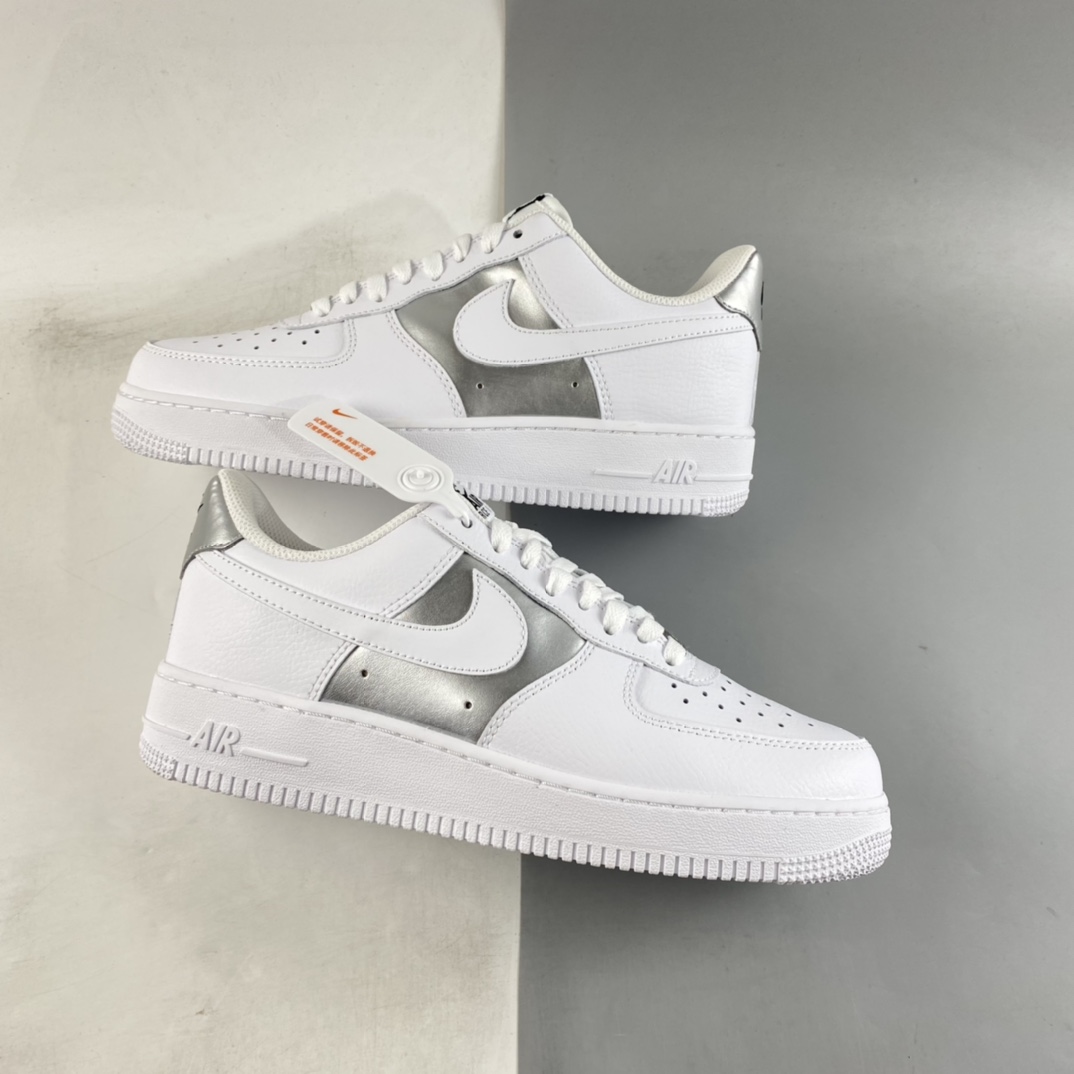 Nike-Air-Force-1-Low-White-and-Metallic-Silver-For-Sale
