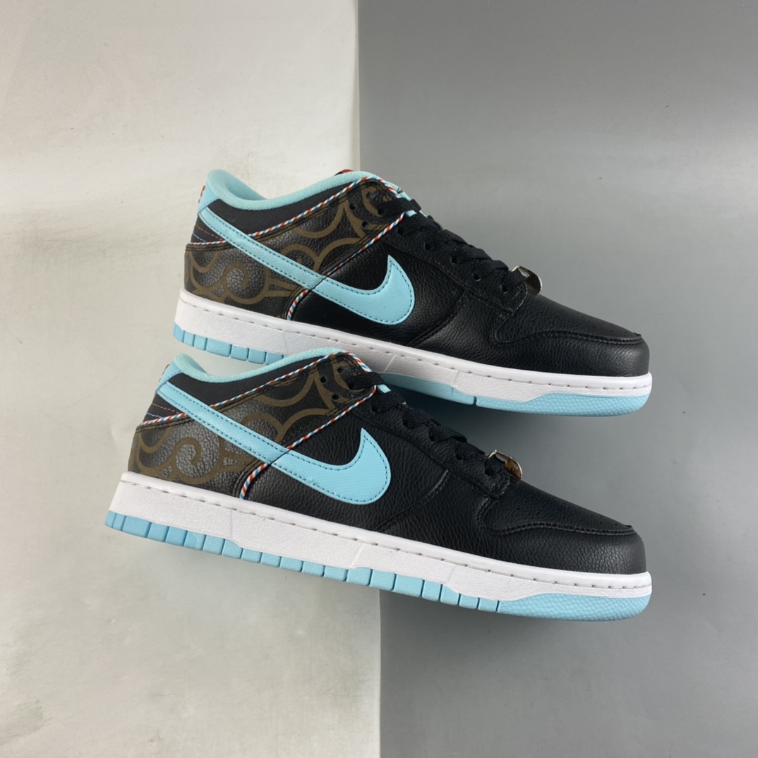 Nike-Dunk-Low-Barber-Shop-Black-Blue-Red-For-Sale-1