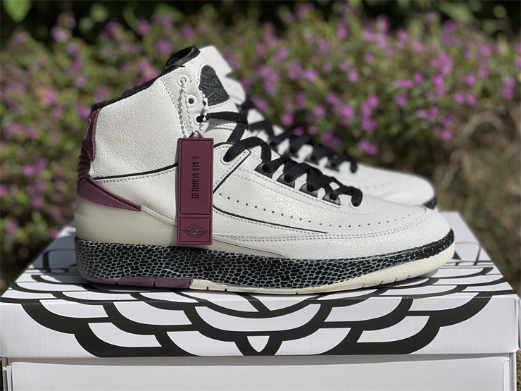 A-Ma-Maniére-X-Air-Jordan-2-Airness-Sail-Black-Burgundy-Crush-For-Sale-2