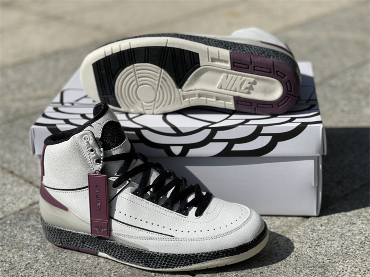 A-Ma-Maniére-X-Air-Jordan-2-Airness-Sail-Black-Burgundy-Crush-For-Sale-8
