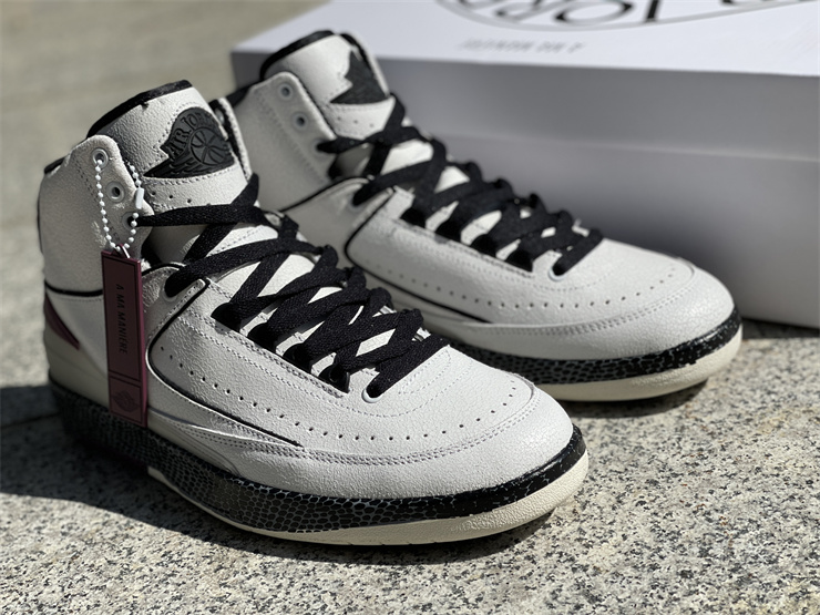 A-Ma-Maniére-X-Air-Jordan-2-Airness-Sail-Black-Burgundy-Crush-For-Sale-9