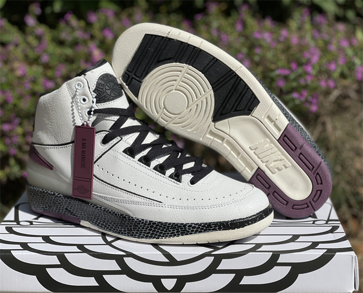 A-Ma-Maniére-X-Air-Jordan-2-Airness-Sail-Black-Burgundy-Crush-For-Sale