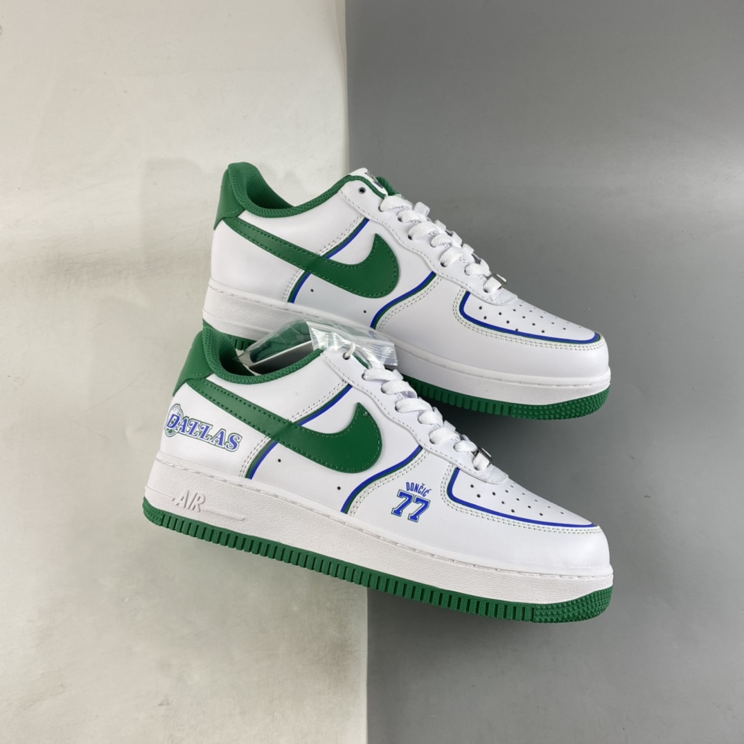 Custom-Nike-Air-Force-1-Low-Dallas-White-Green-For-Sale-1