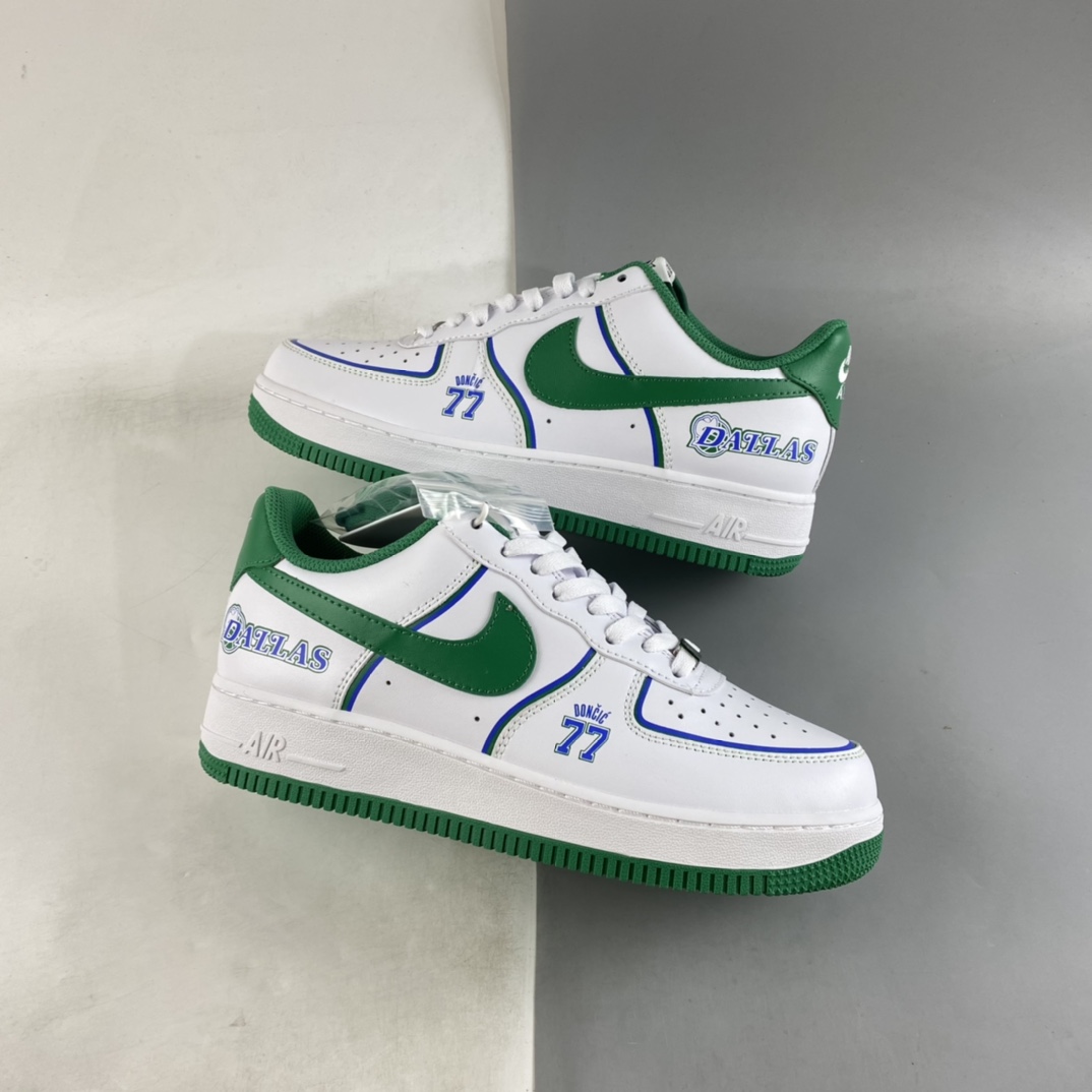 Custom-Nike-Air-Force-1-Low-Dallas-White-Green-For-Sale