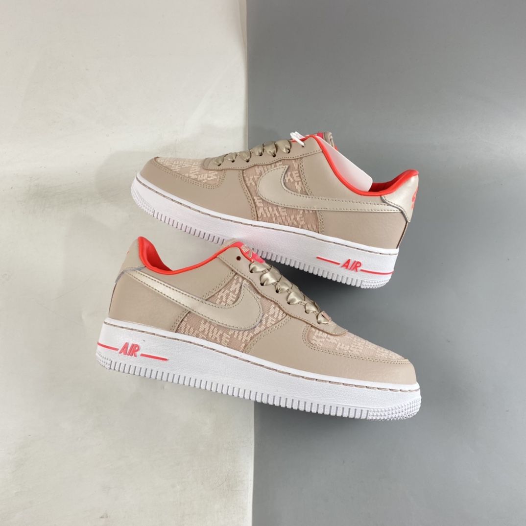Nike-Air-Force-1-Low-Fossil-Stone-Laser-Crimson-White-For-Sale
