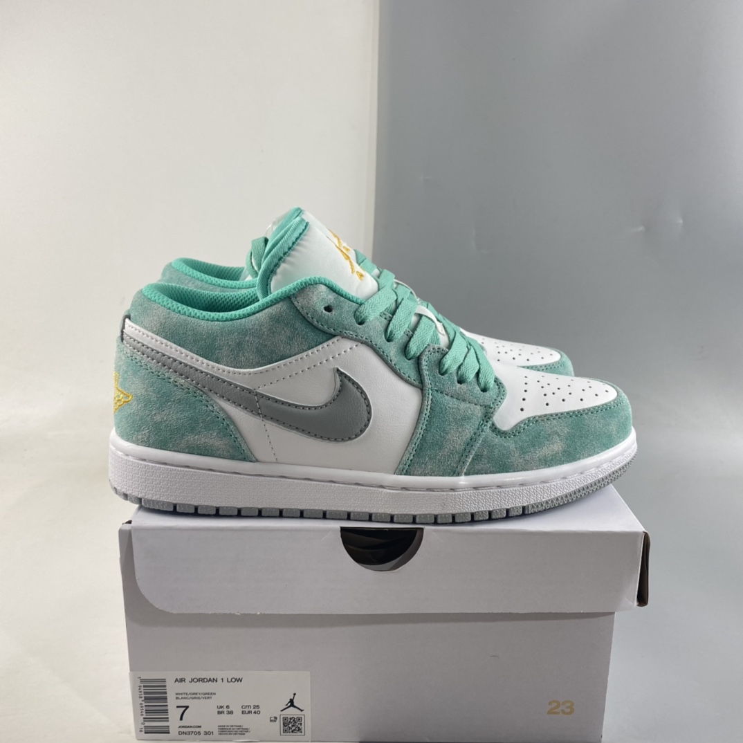Air-Jordan-1-Low-New-Emerald-White-Light-Steel-Grey-For-Sale-7