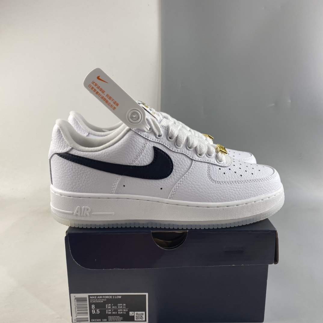 Nike-Air-Force-1-Low-Anniversary-Bronx-Origins-White-Black-Metallic-Gold-For-Sale-8