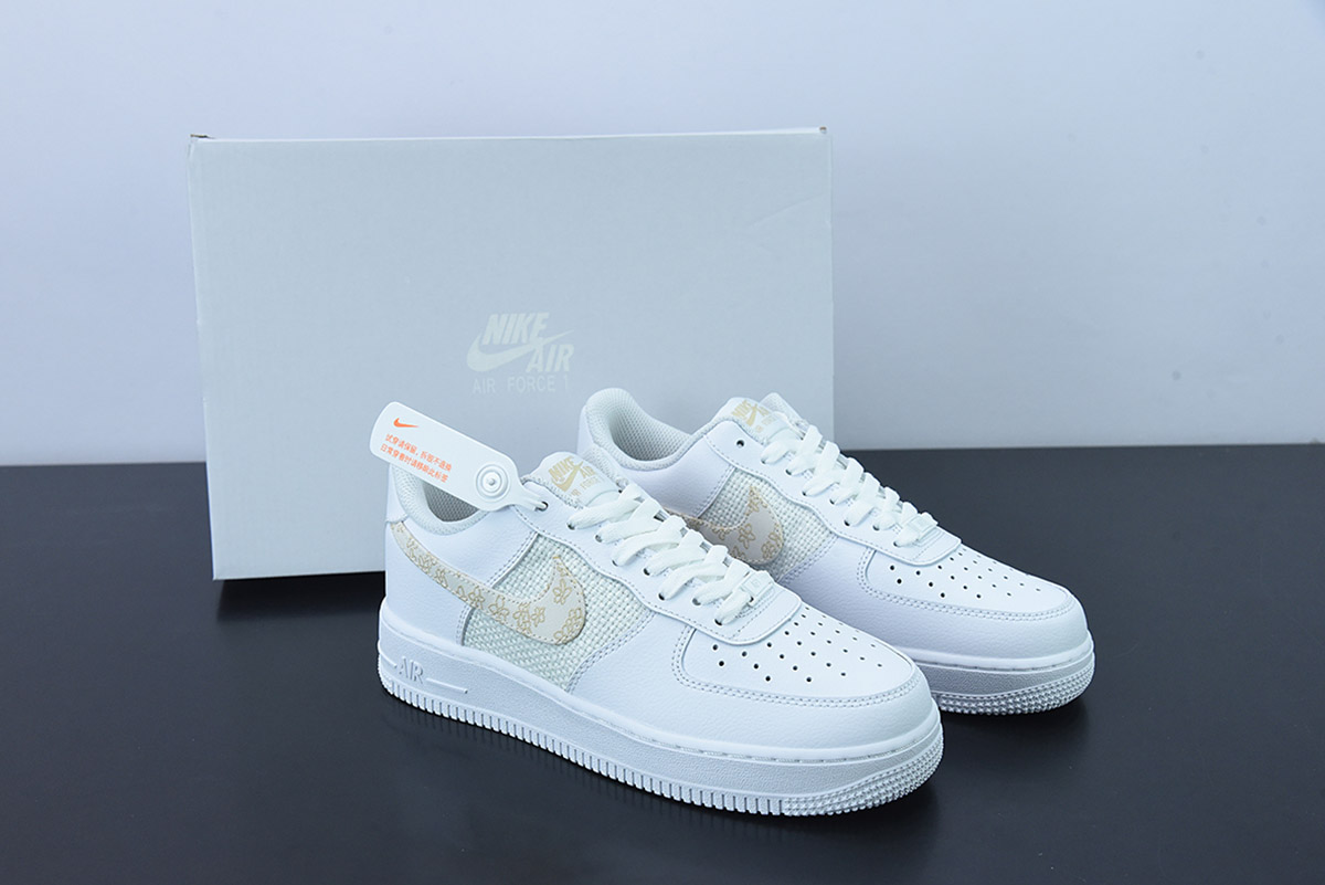 Nike-Air-Force-1-Low-Flower-Embroidery-White-Gold-DO9458-100-For-Sale