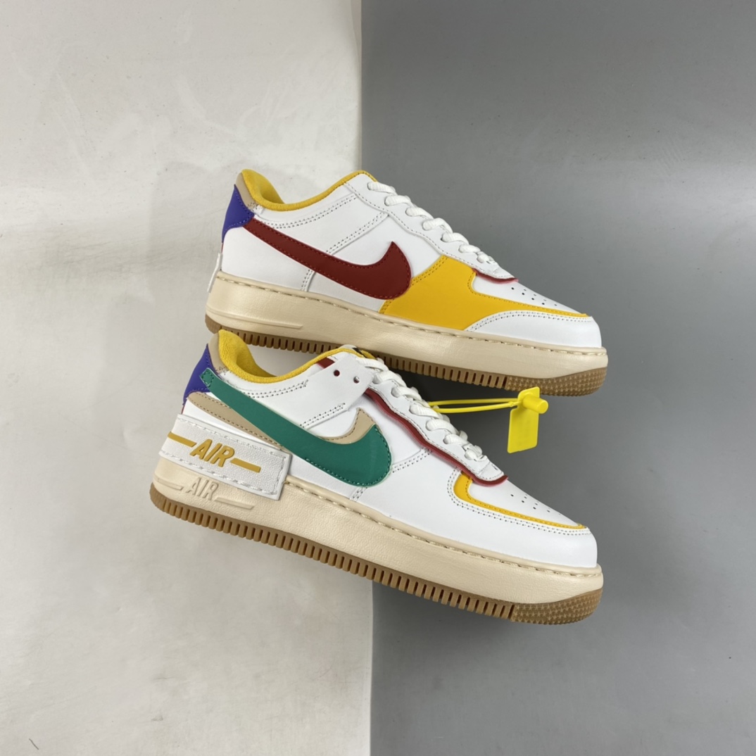 Nike-Air-Force-1-Shadow-Multi-Color-White-Green-Red-Yellow-For-Sale-1