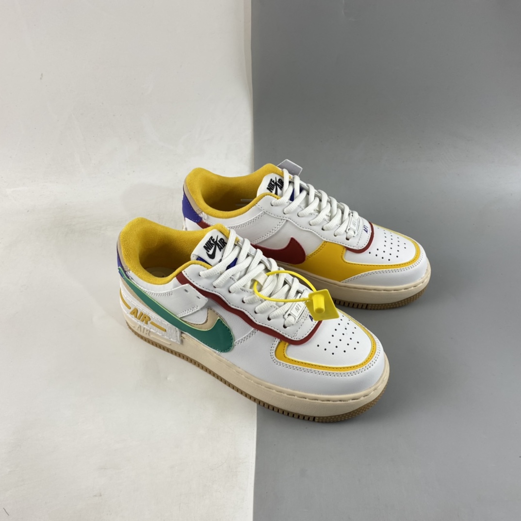 Nike-Air-Force-1-Shadow-Multi-Color-White-Green-Red-Yellow-For-Sale-7