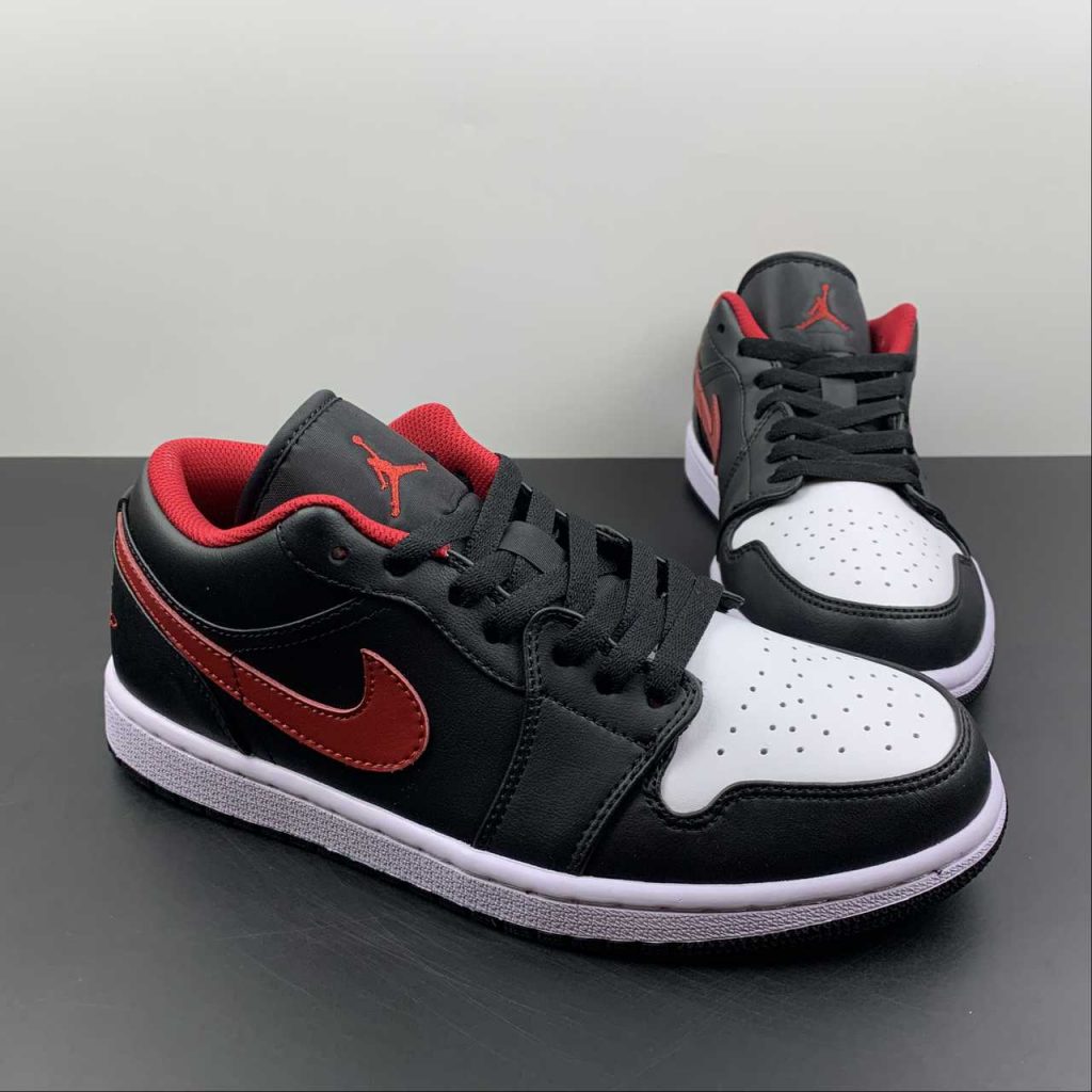 Air Jordan 1 Low “White Toe” Black/White-Red 553558-063 For Sale – The ...