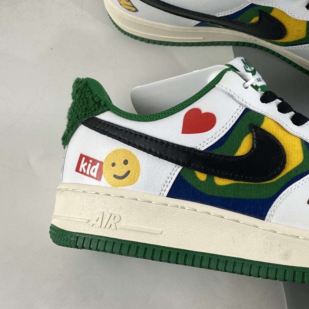 Custom-Nike-Air-Force-1-Low-White-Green-Yellow-For-Sale-2