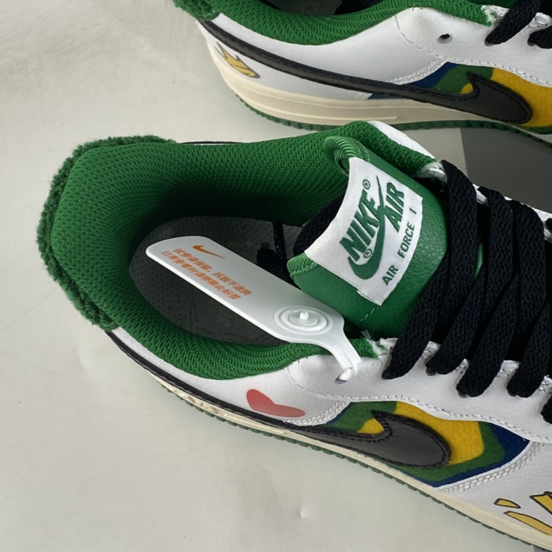 Custom-Nike-Air-Force-1-Low-White-Green-Yellow-For-Sale-3
