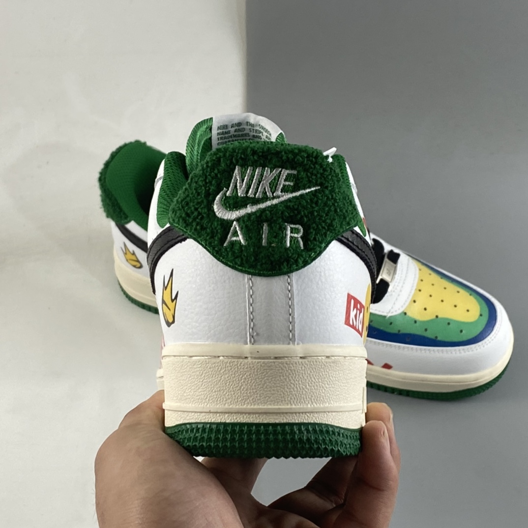 Custom-Nike-Air-Force-1-Low-White-Green-Yellow-For-Sale-4