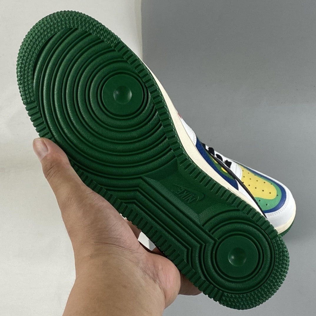 Custom-Nike-Air-Force-1-Low-White-Green-Yellow-For-Sale-5