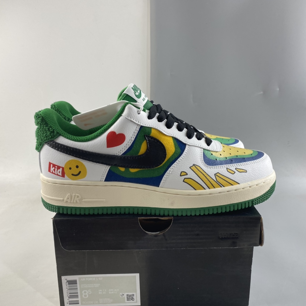 Custom-Nike-Air-Force-1-Low-White-Green-Yellow-For-Sale-7