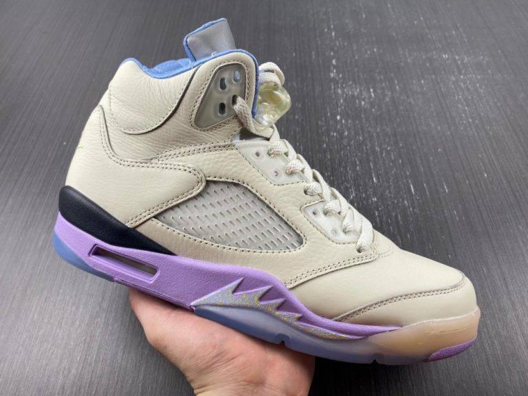 DJ Khaled x Air Jordan 5 âWe The Bestâ Sail/Washed Yellow-Violet Star For Sale â The Sole Line
