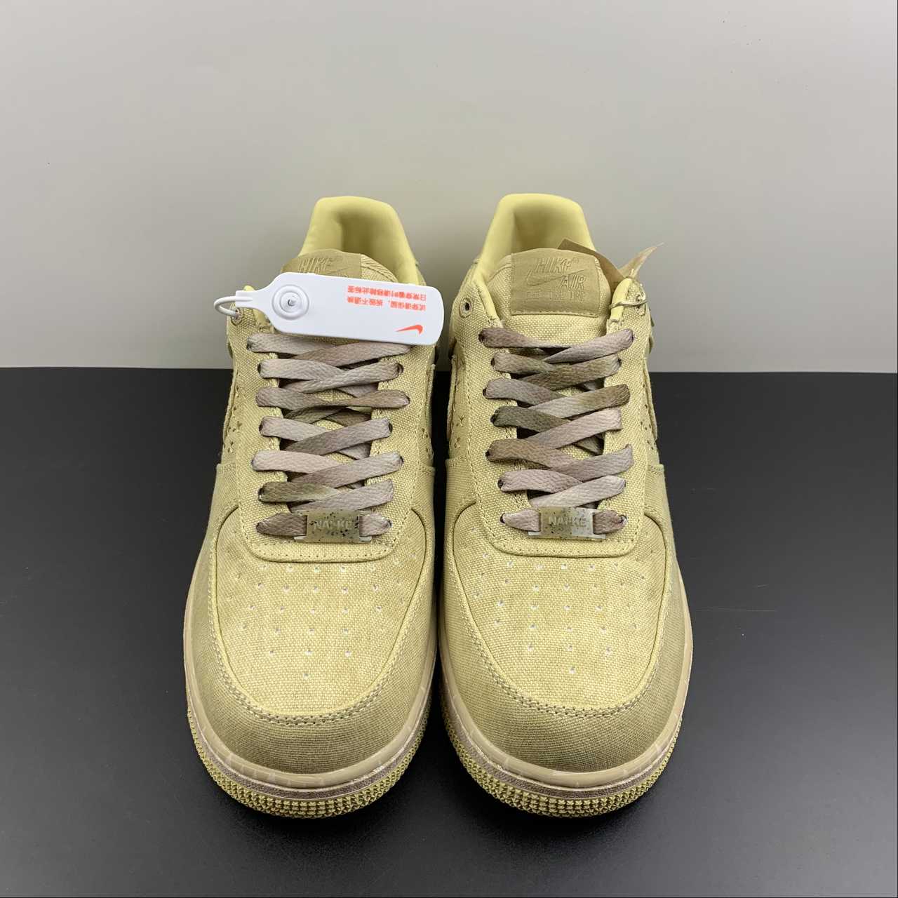 Nike-Air-Force-1-Low-NAI-KE-Tan-Canvas-For-Sale-3