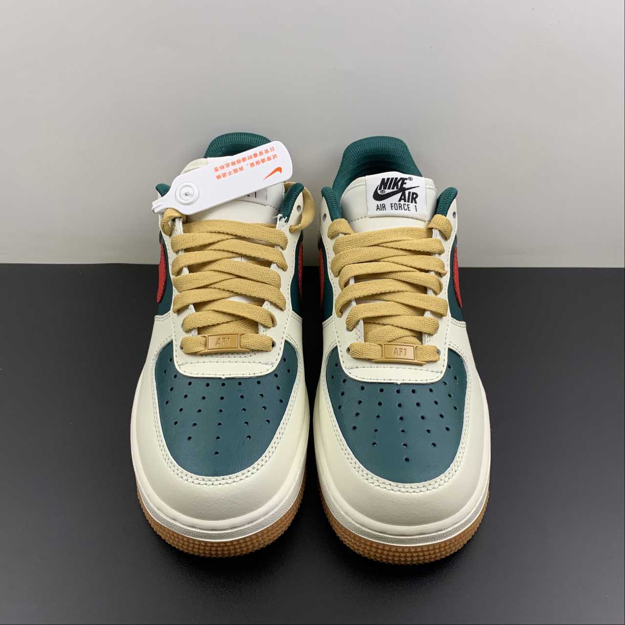 Nike-Air-Force-1-Low-Dark-Green-Sail-Red-For-Sale-3