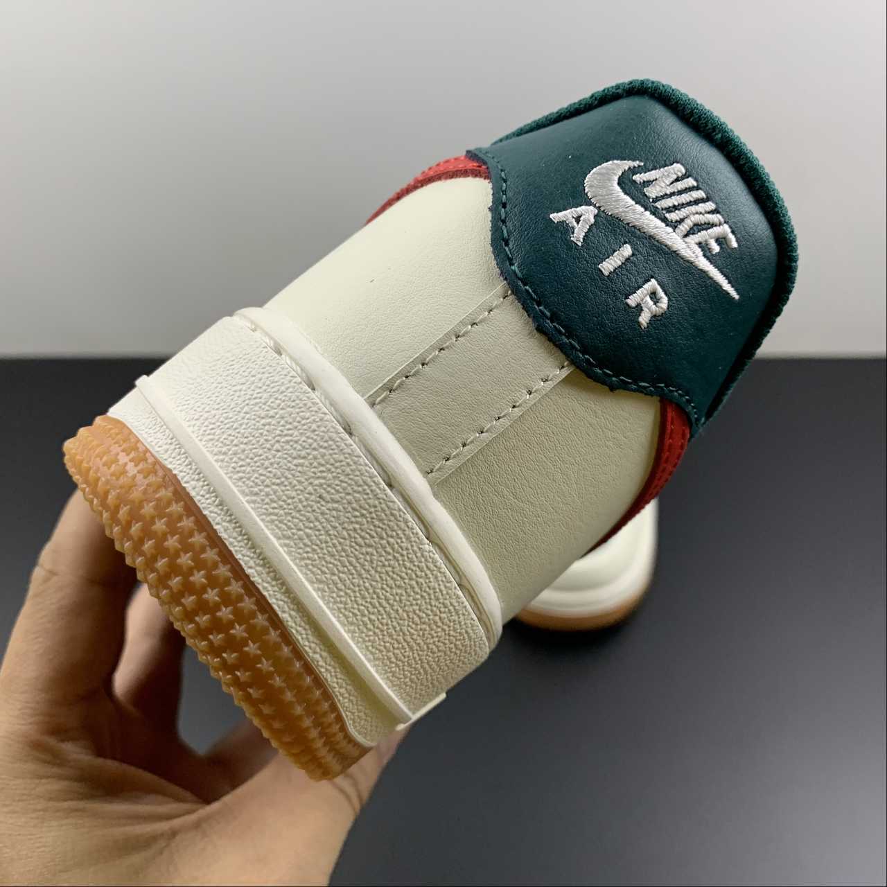 Nike-Air-Force-1-Low-Dark-Green-Sail-Red-For-Sale-7